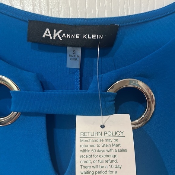 Anne Klein size small deep, turquoise, sleeveless dress NWT - Picture 2 of 3